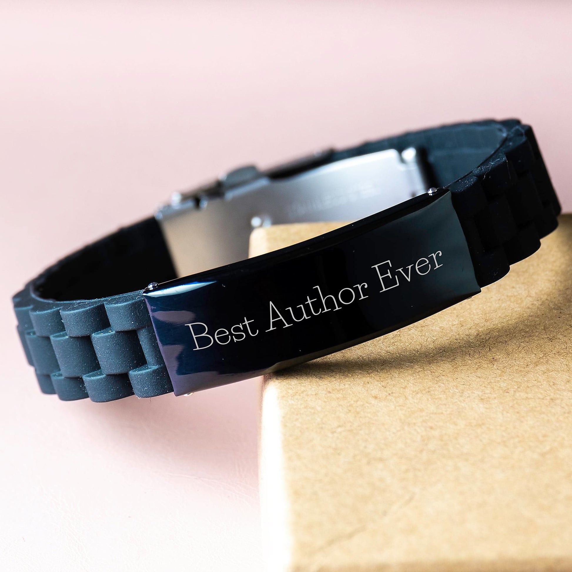 Best Author Ever Keepsake Glidelock Bracelet for Him Birthday Gift - Image 3