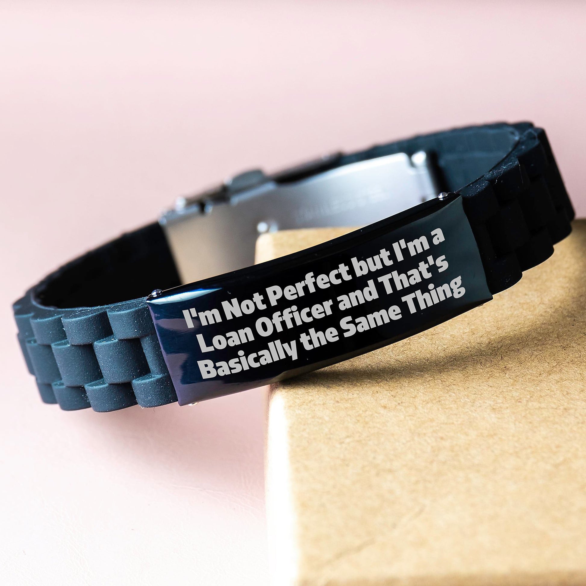 Loan Officer Keepsake Bracelet for Him Birthday Gift with Black - Image 3