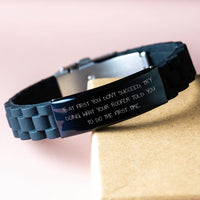 Load image into Gallery viewer, Funny Roofer Gifts for Men from Friends, Glide lock Clasp Bracelet with Inspirational Quote, Christmas Unique Presents - Image 3

