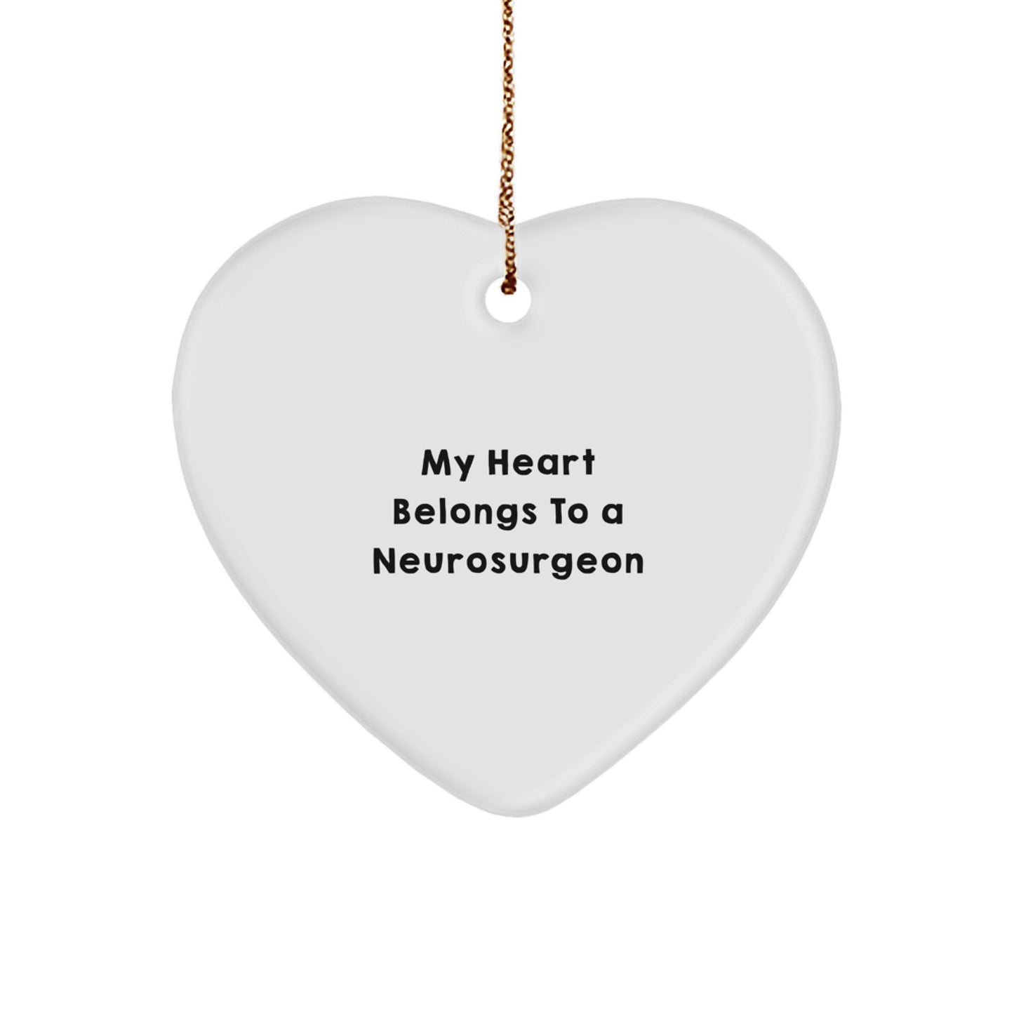 Neurosurgeon Heart Ornament Keepsake Christmas Gift for Him - Image 1