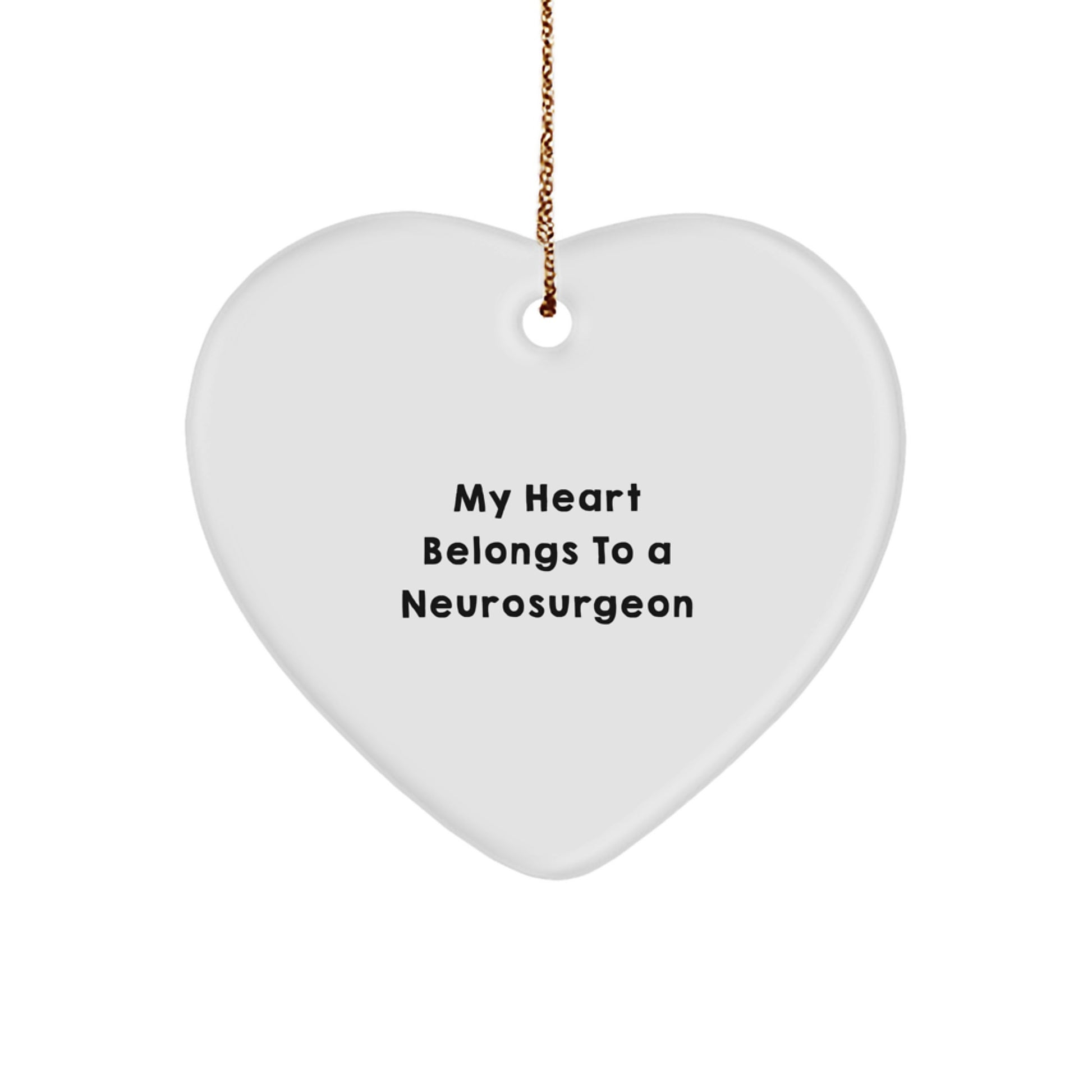 Neurosurgeon Heart Ornament Keepsake Christmas Gift for Him - Image 1