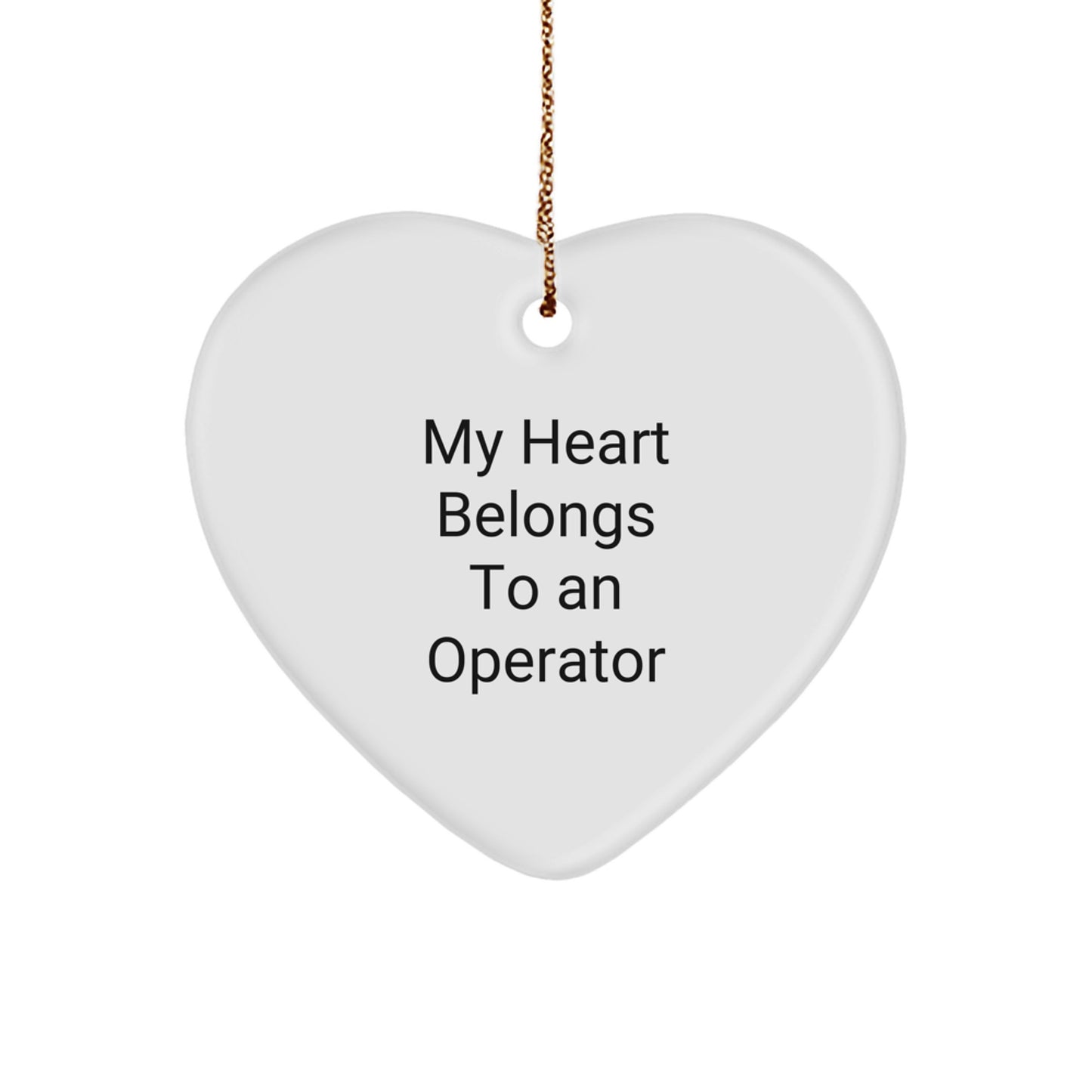 Operator Heart Ornament Christmas Gift for Coworkers Idea - Image 1