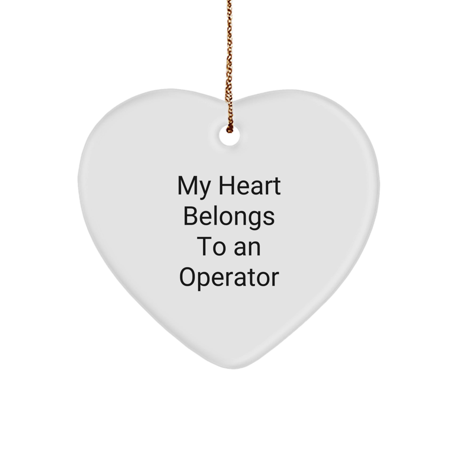 Operator Heart Ornament Christmas Gift for Coworkers Idea - Image 1