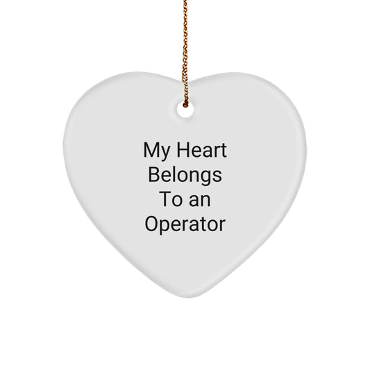 Operator Heart Ornament Christmas Gift for Coworkers Idea - Image 1