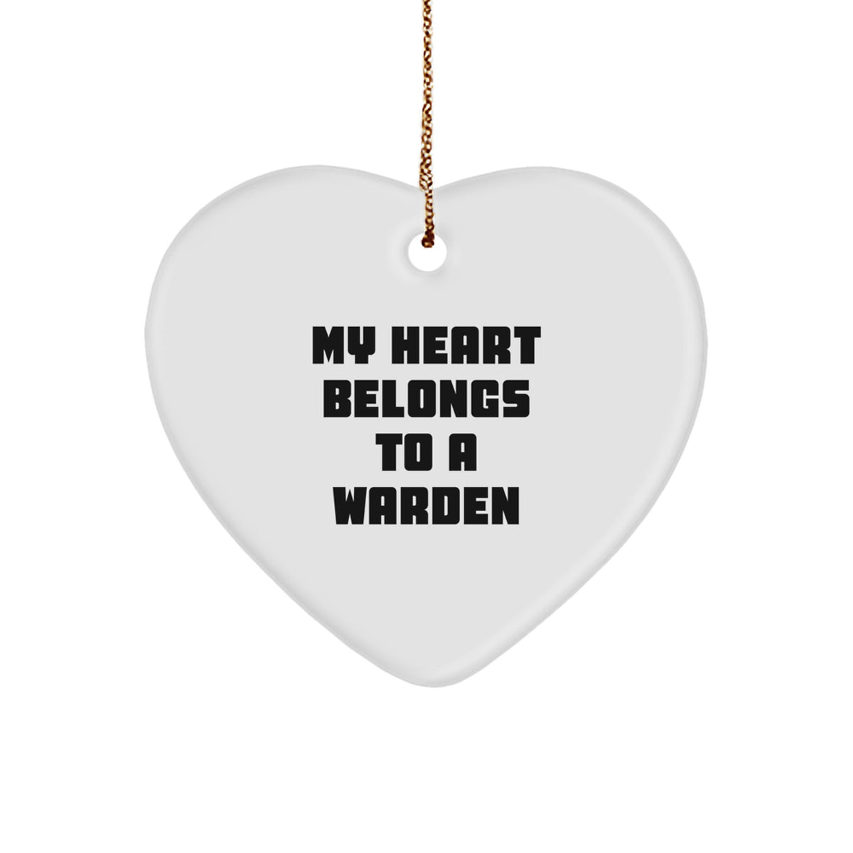 Warden Heart Ornament Keepsake for Him Christmas Gift – Festive Home - Image 1