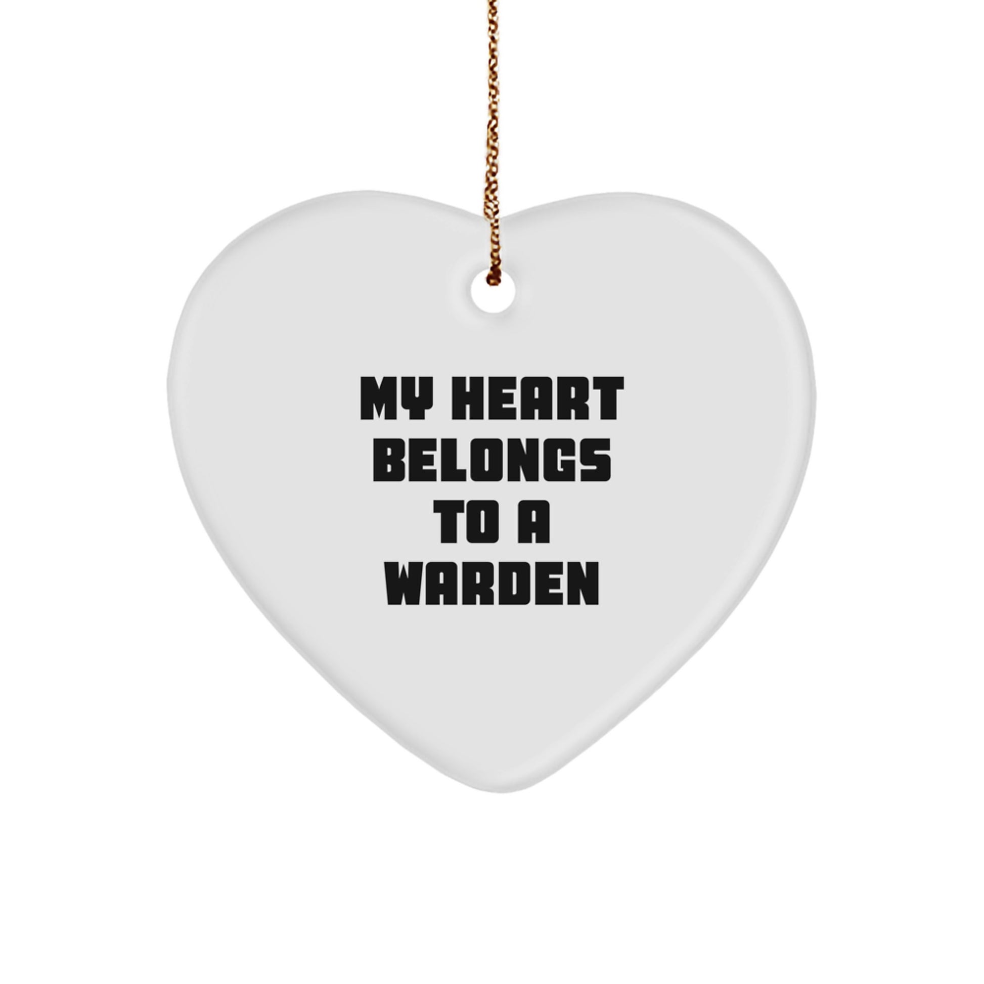Warden Heart Ornament Keepsake for Him Christmas Gift – Festive Home - Image 1