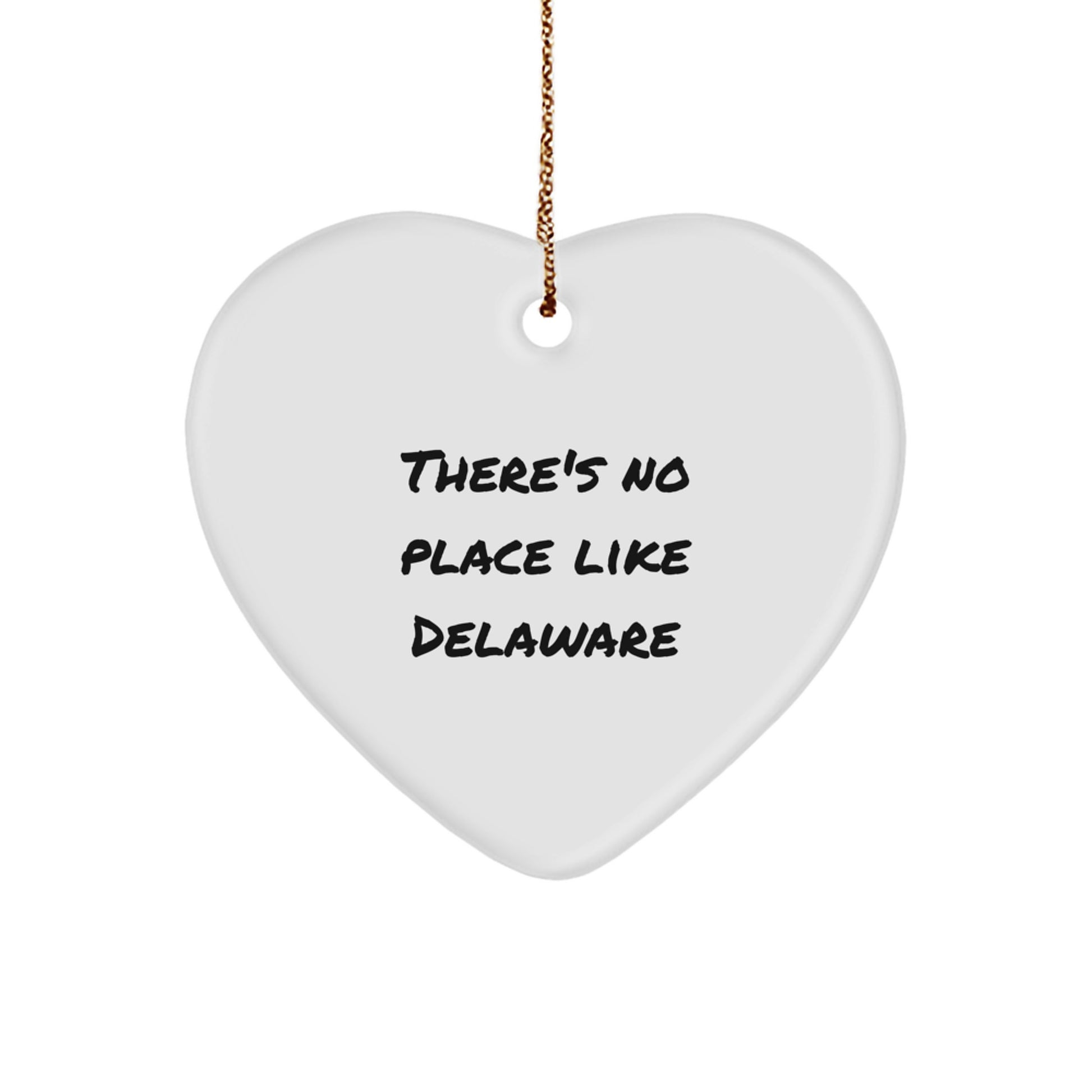 Delaware Heart Christmas Ornament Gift for Coworkers Bright Idea - Image 1