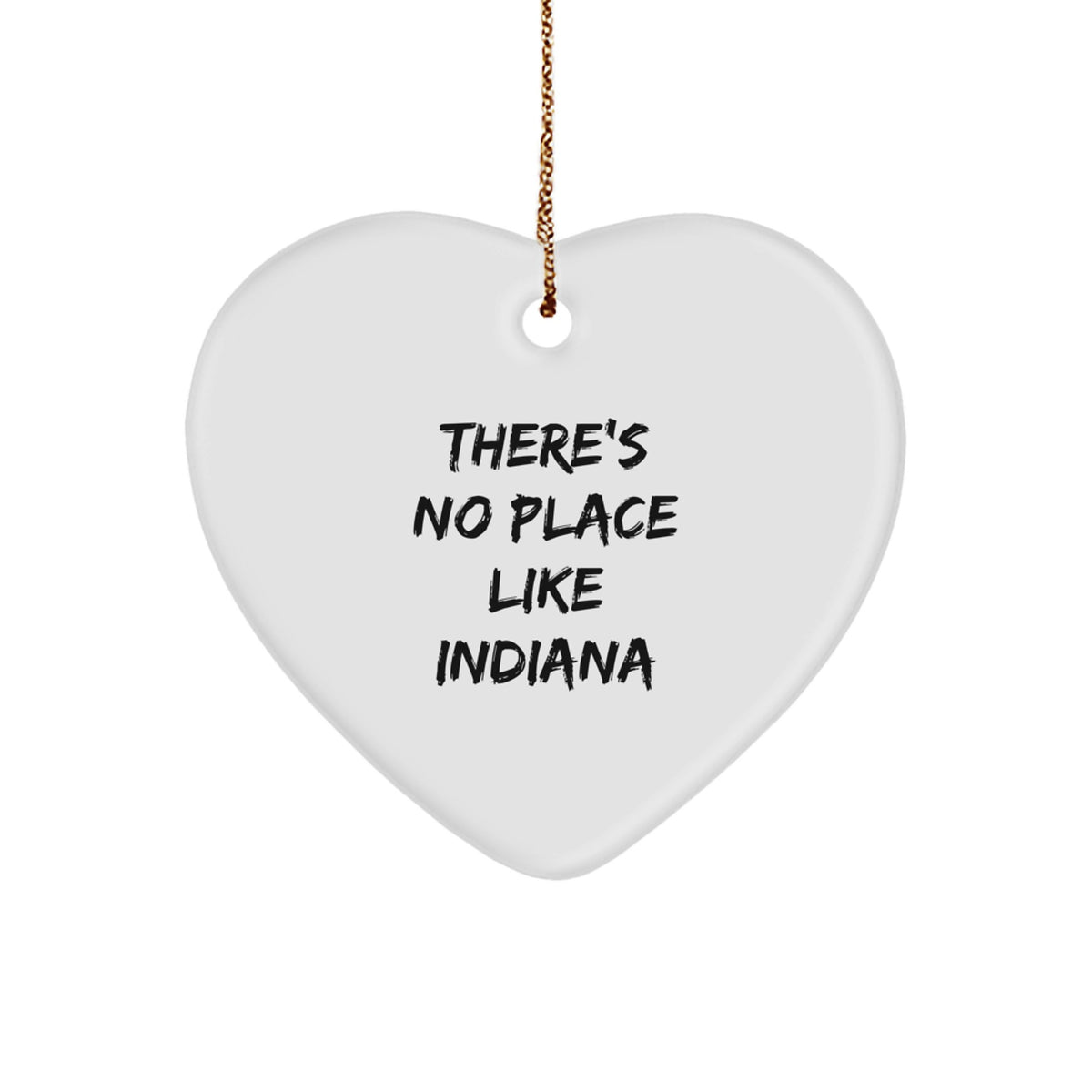 Christmas Ornament Idea Gift for Coworkers—There's No Place Like Indiana - Image 1