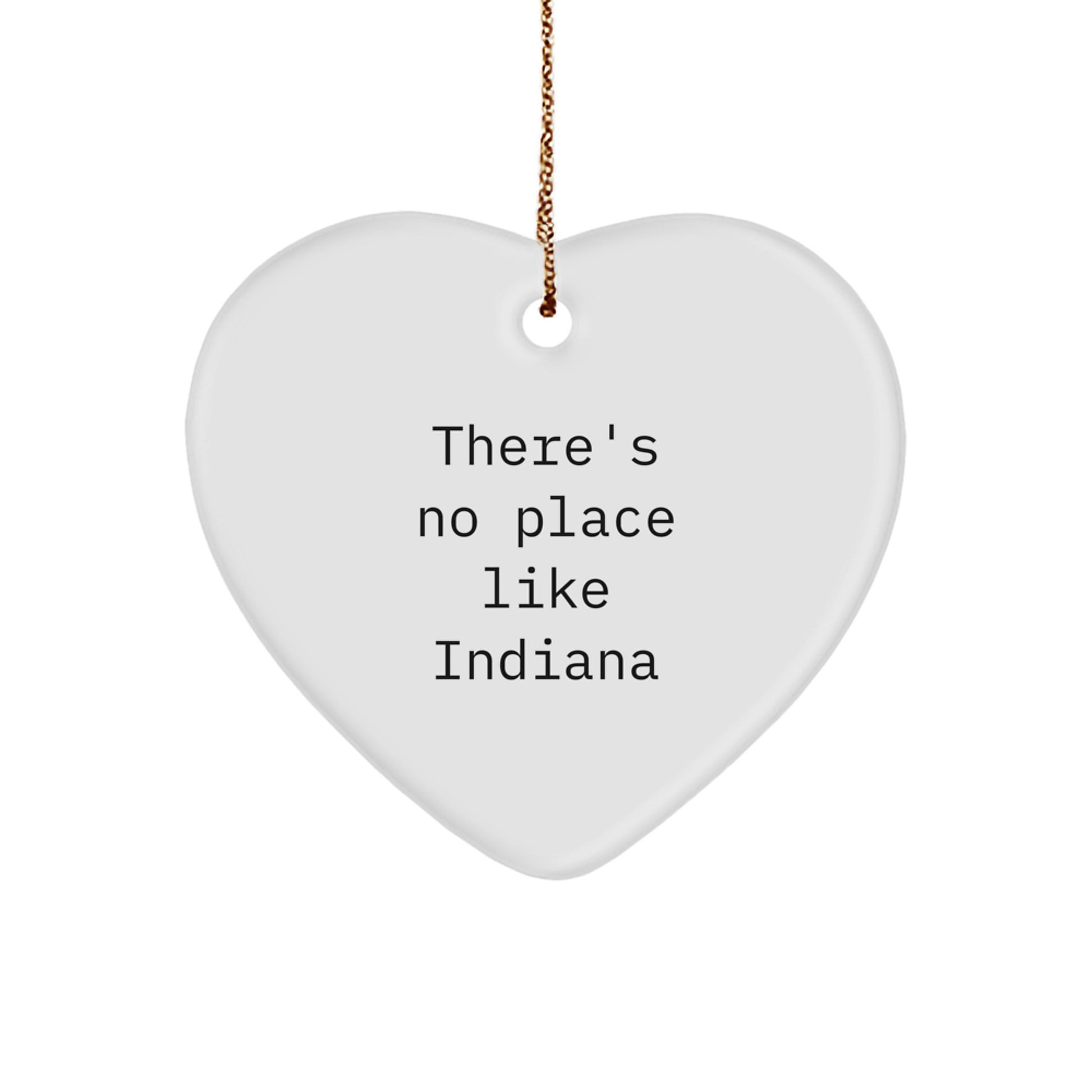 Indiana Heart Ornament Gifts from Friends and Family for Christmas Unique Decorations - Image 1
