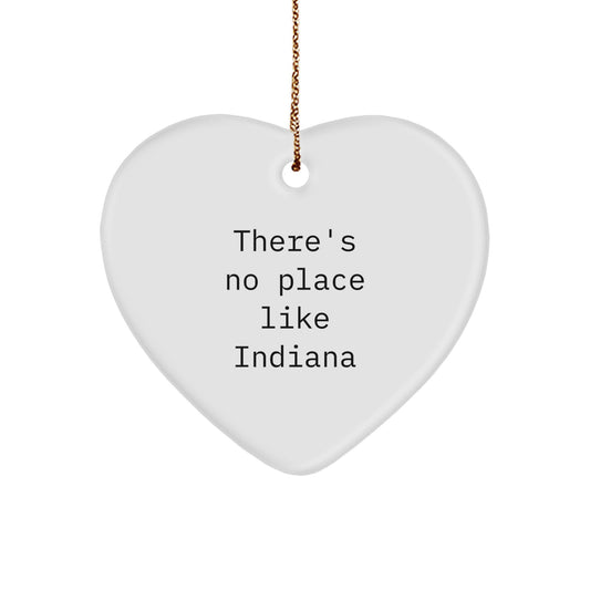 Indiana Heart Ornament Gifts from Friends and Family for Christmas Unique Decorations - Image 1