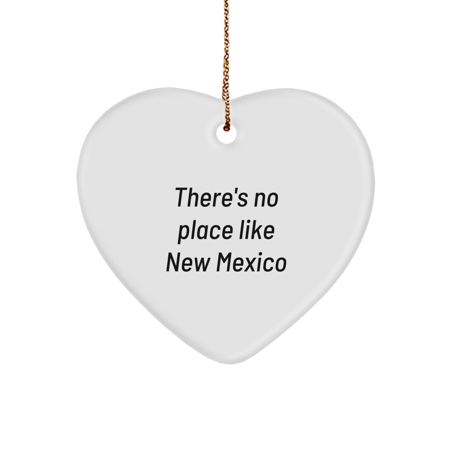 Funny New Mexico Heart Ornament Gifts from Friends, Unique Christmas Ornaments for Home Decor, Heart Shaped Gifts for Women, Men, Family, Coworkers, from the Land of Enchantment - Image 1