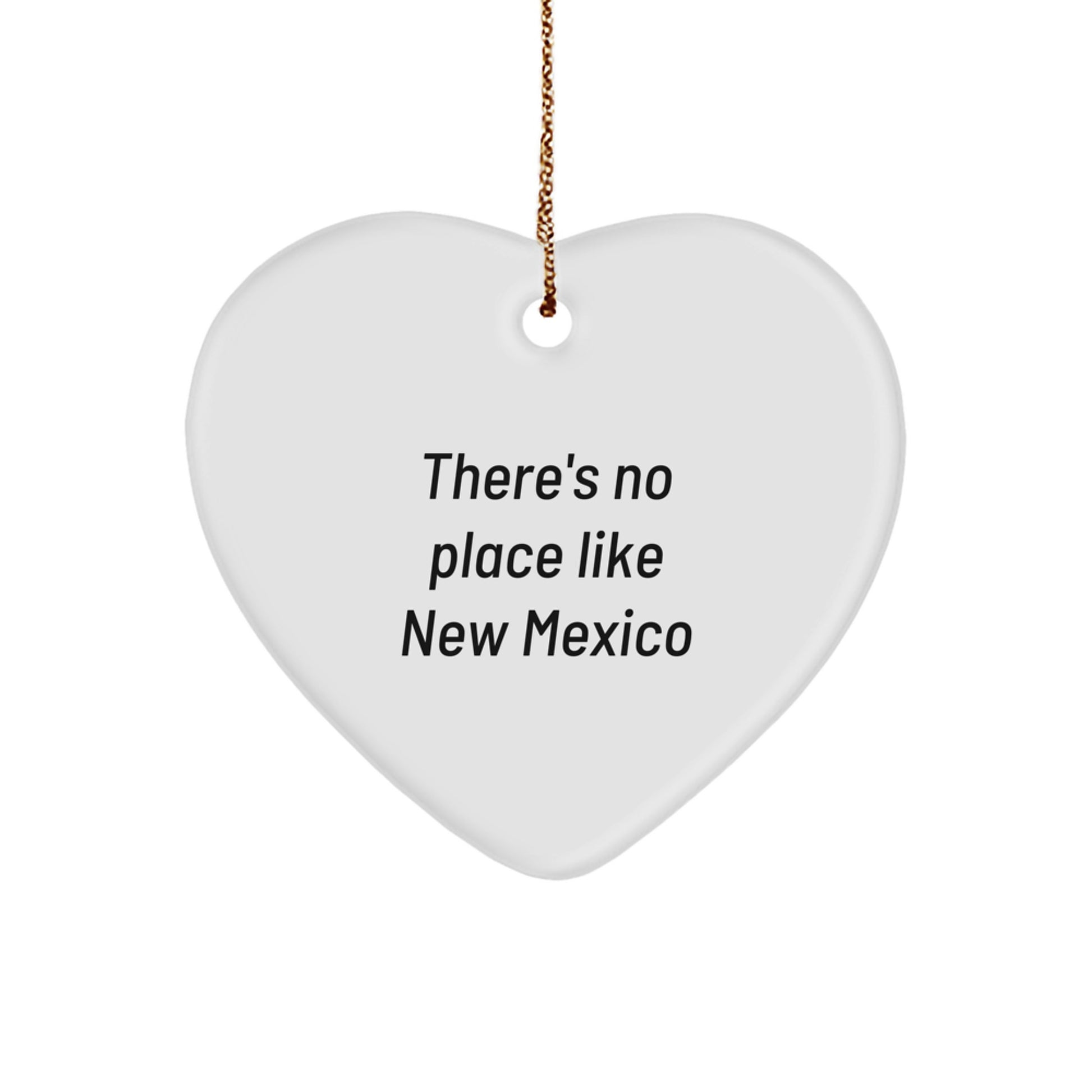Funny New Mexico Heart Ornament Gifts from Friends, Unique Christmas Ornaments for Home Decor, Heart Shaped Gifts for Women, Men, Family, Coworkers, from the Land of Enchantment - Image 1