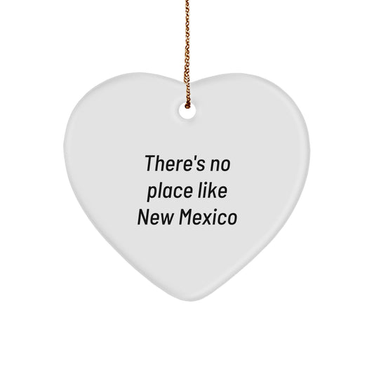 Funny New Mexico Heart Ornament Gifts from Friends, Unique Christmas Ornaments for Home Decor, Heart Shaped Gifts for Women, Men, Family, Coworkers, from the Land of Enchantment - Image 1