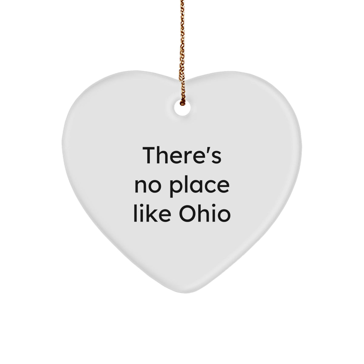 Ohio Heart Ornament for Friends – There's No Place Like Ohio Gift - Image 1