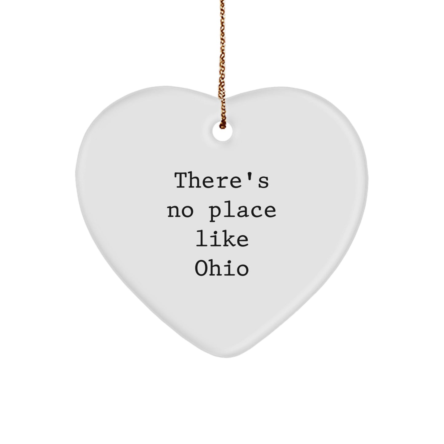 Christmas Her Ohio Heart Ornament – There's No Place Like Ohio Gift - Image 1