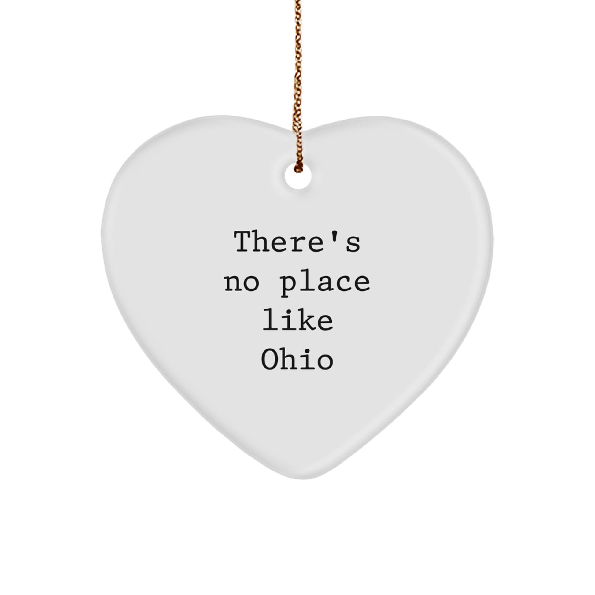 Christmas Her Ohio Heart Ornament – There's No Place Like Ohio Gift - Image 1