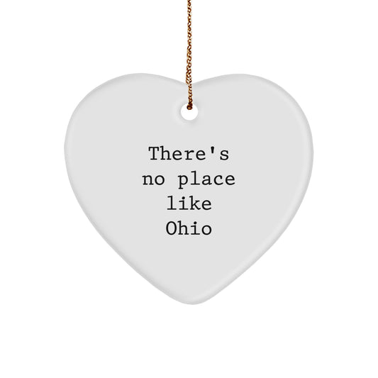Christmas Her Ohio Heart Ornament – There's No Place Like Ohio Gift - Image 1