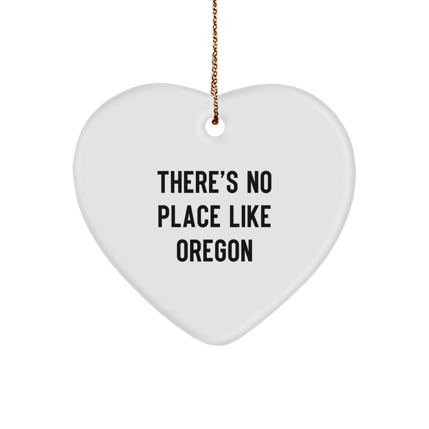 Oregon Heart Ornament for Him Christmas Unique Gift No Place Like Oregon - Image 1