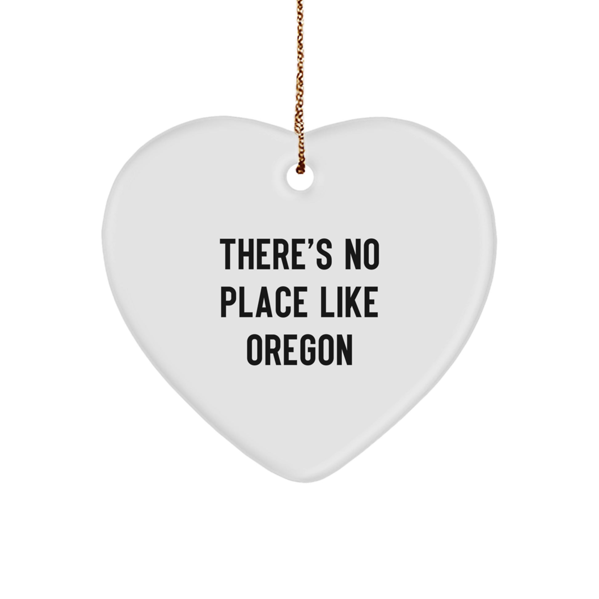 Oregon Heart Ornament for Him Christmas Unique Gift No Place Like Oregon - Image 1