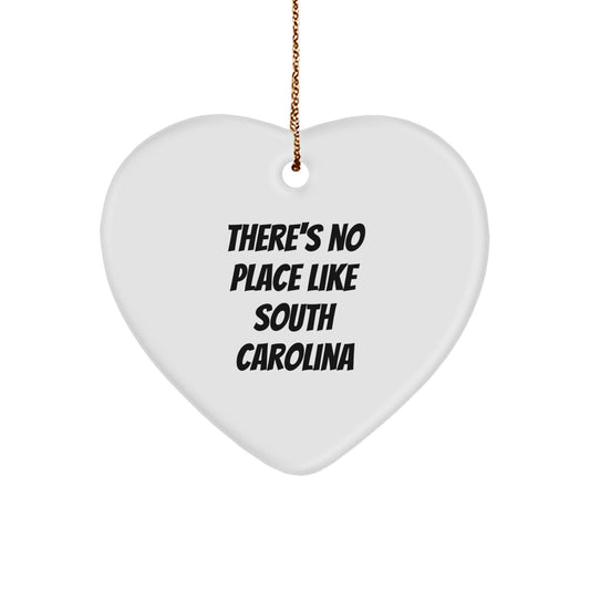 South Carolina Heart Ornament for Him Gift No place like South Carolina - Image 1