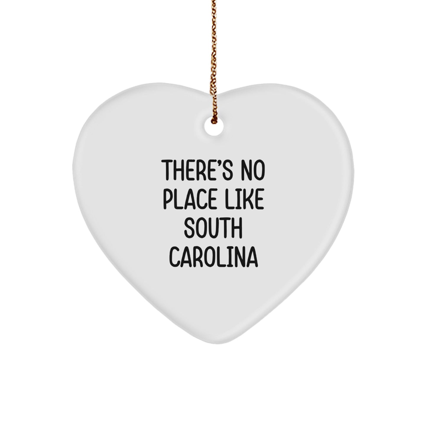 Funny South Carolina Heart Ornament Gifts from Friends for Christmas Love - Image 1