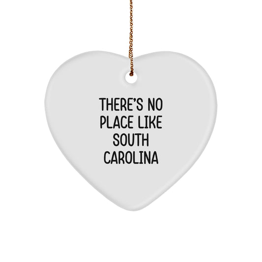 Funny South Carolina Heart Ornament Gifts from Friends for Christmas Love - Image 1