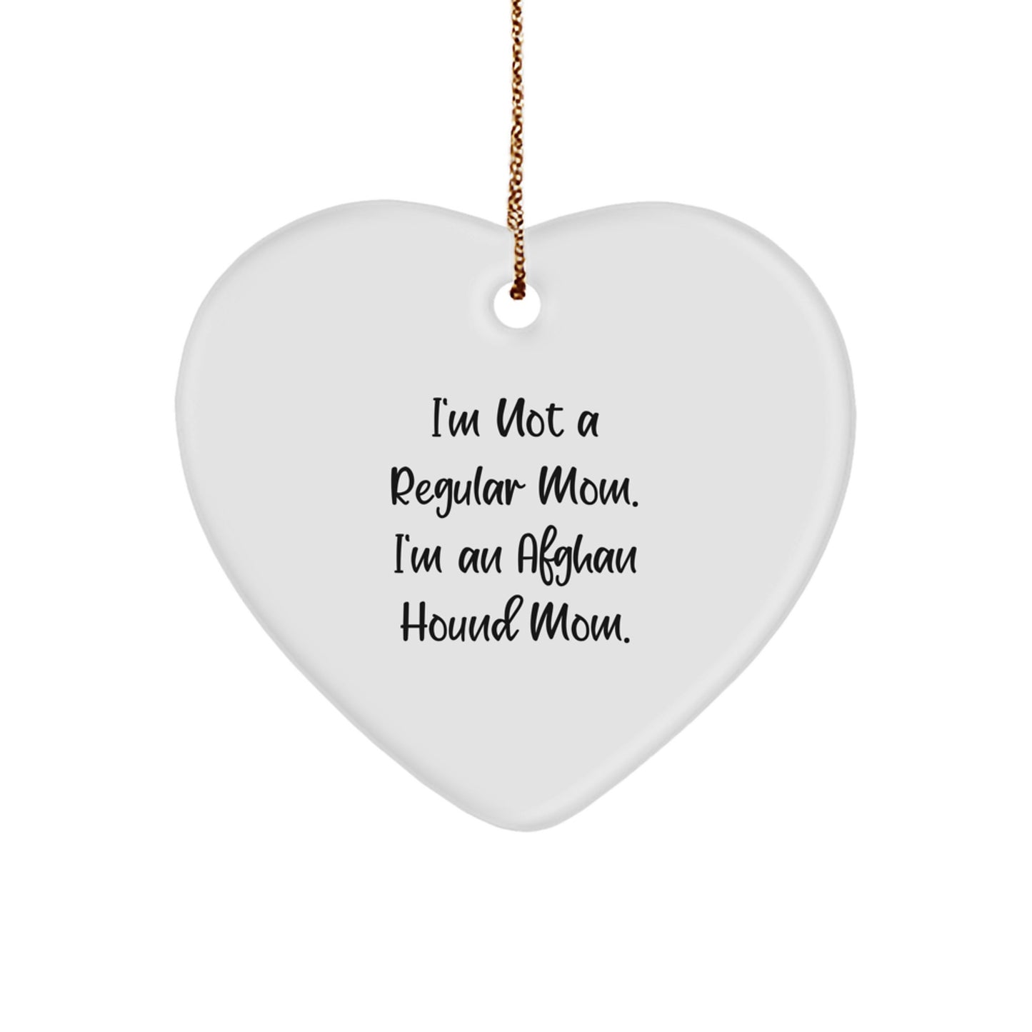 Unique Afghan Hound Dog Mom Christmas Unique Gifts for Family Friends, Funny Heart Ornament, Gifts from Mom, for Afghan Hound Dog Lover - Image 1