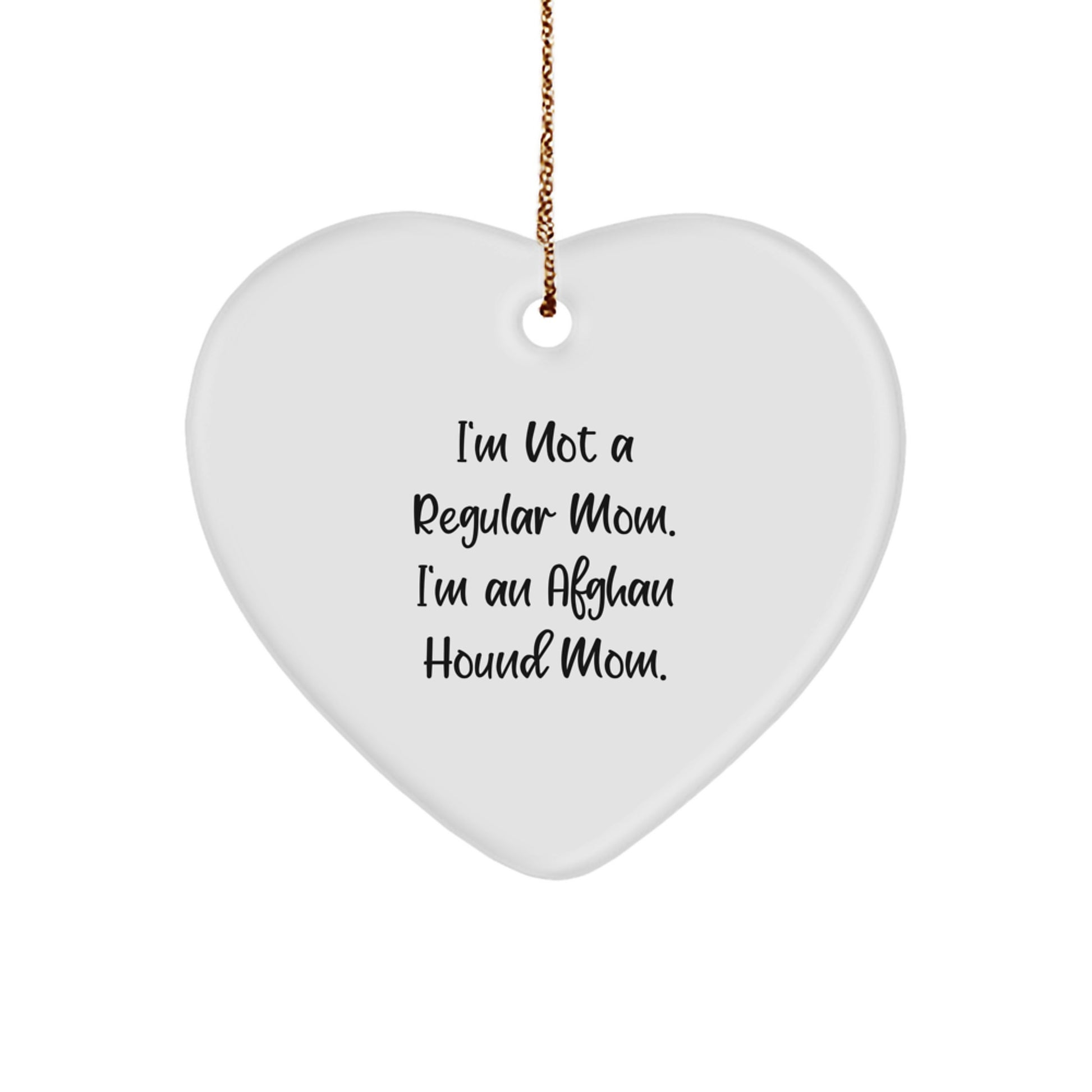 Unique Afghan Hound Dog Mom Christmas Unique Gifts for Family Friends, Funny Heart Ornament, Gifts from Mom, for Afghan Hound Dog Lover - Image 1