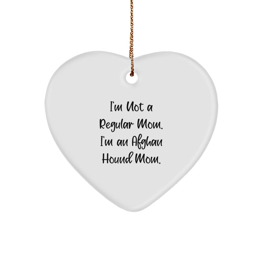 Unique Afghan Hound Dog Mom Christmas Unique Gifts for Family Friends, Funny Heart Ornament, Gifts from Mom, for Afghan Hound Dog Lover - Image 1