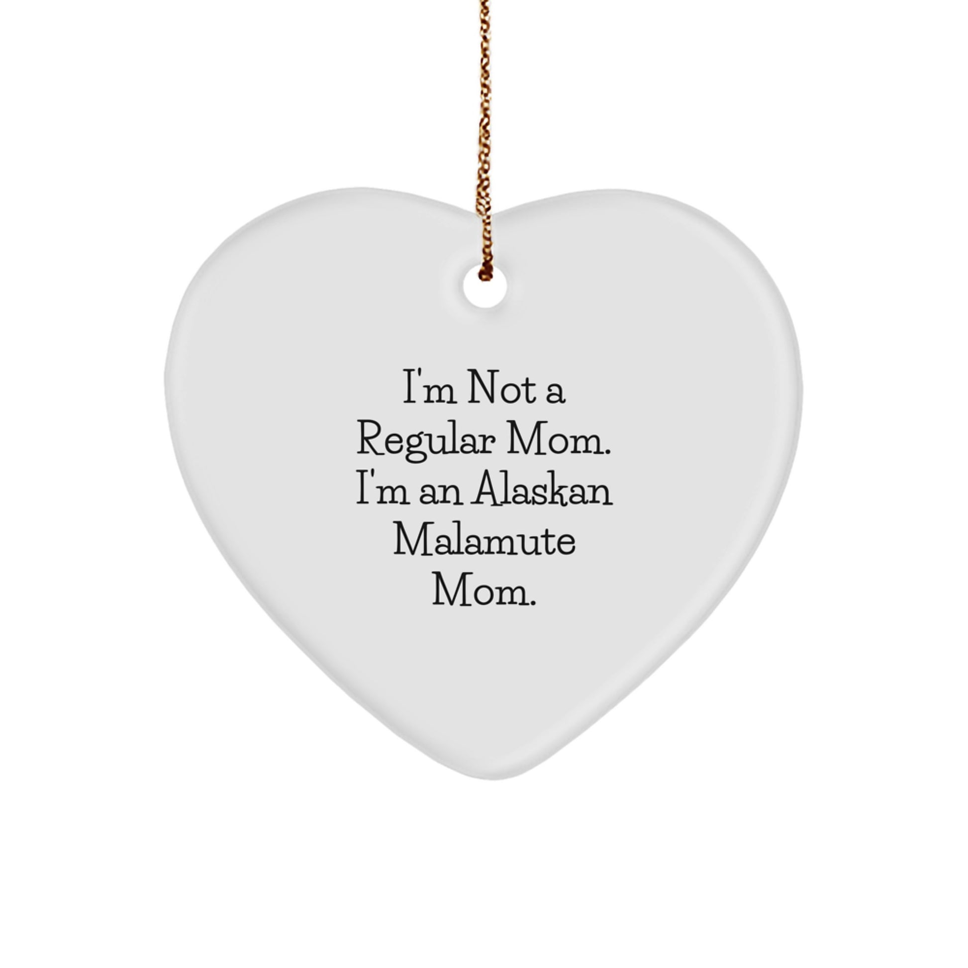 Funny Alaskan Malamute Dog Mom Heart Ornament Gifts from Mom for Christmas Unique - Image 1