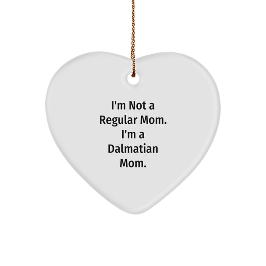 Funny Dalmatian Dog Mom Heart Ornament, Gifts from Mom to Dalmatian Dog Friends, Christmas Unique Gifts for Dalmatian Dog Enthusiasts - Image 1