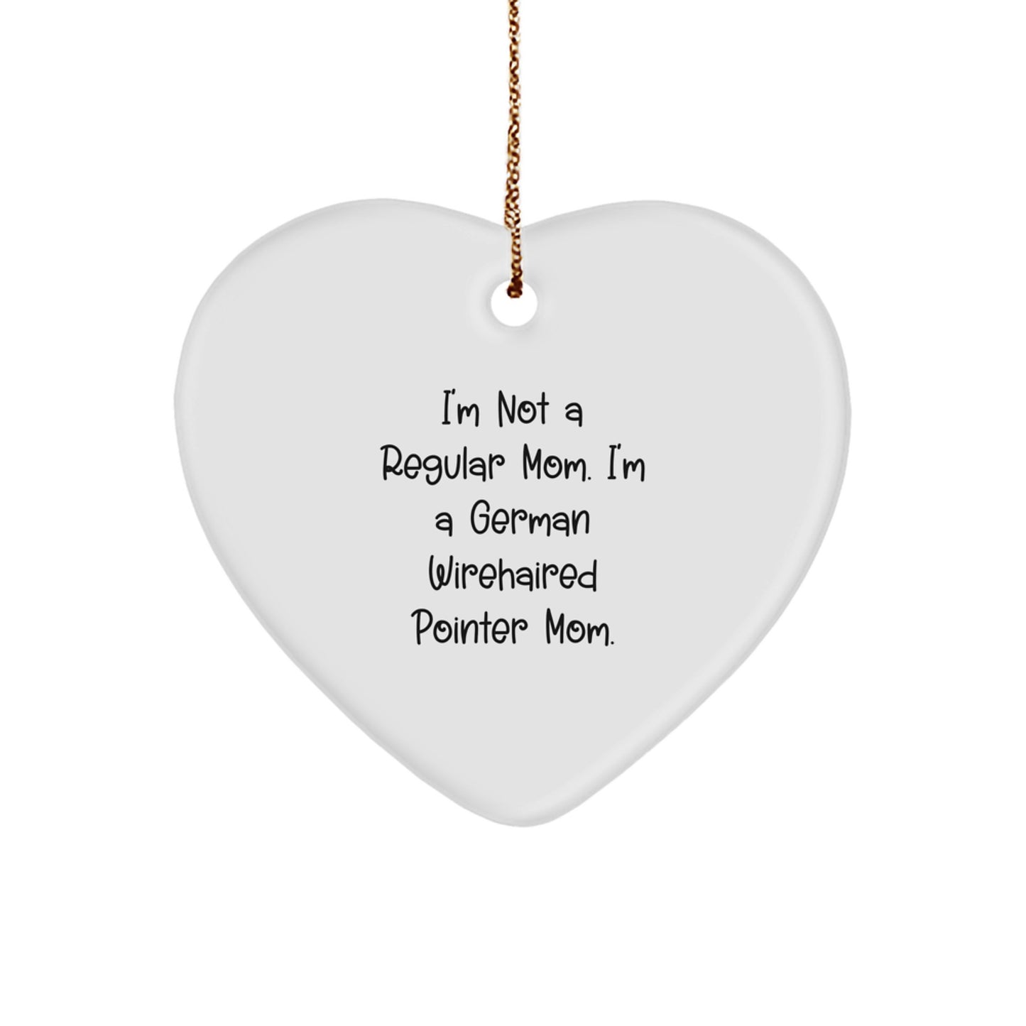 German Wirehaired Pointer Dog Heart Ornament Xmas Gift for Coworkers - Image 1