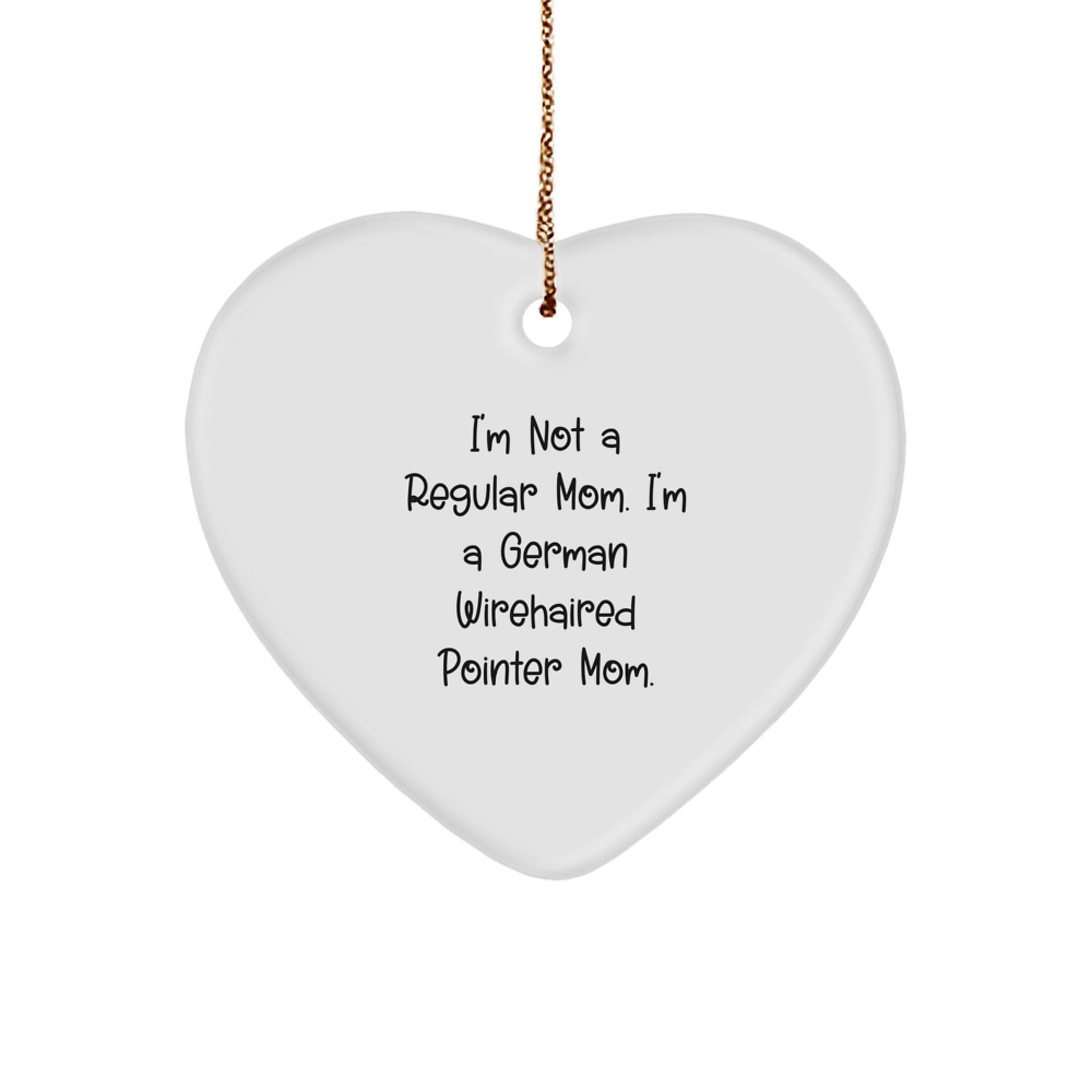 German Wirehaired Pointer Dog Heart Ornament Xmas Gift for Coworkers - Image 1