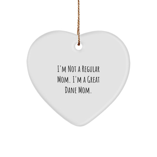 Funny Great Dane Mom Christmas Heart Ornament Gifts from Friends and Family for Great Dane Dog Owners - Image 1