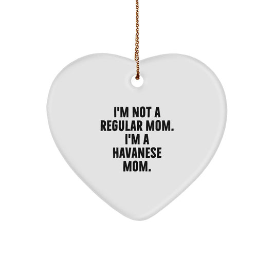Funny Havanese Dog Mom Gifts from Friends, Family, Men, or Women - Heart Ornament for Christmas Unique Gifts - Image 1