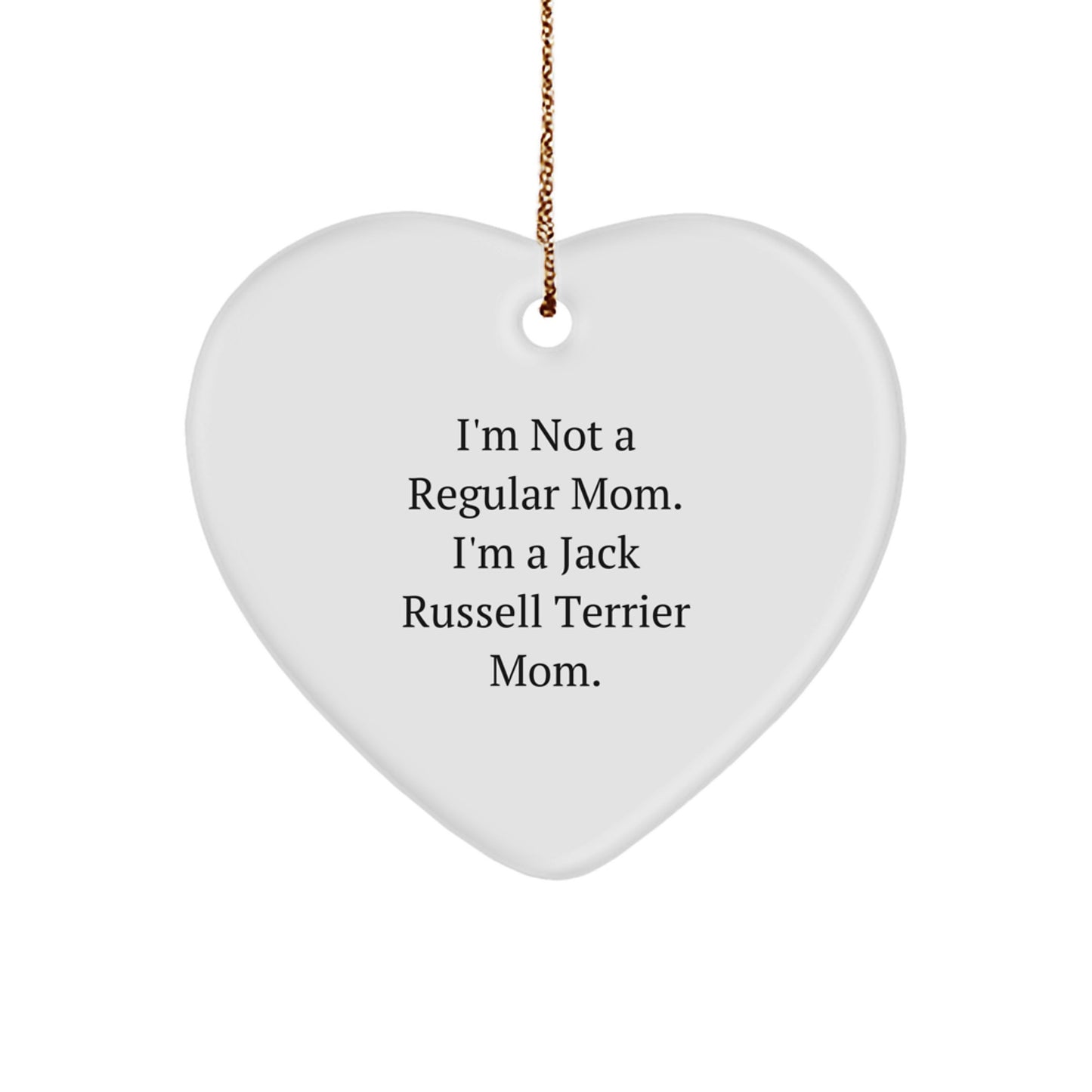 Funny Jack Russell Terrier Dog Mom Heart Ornament Gifts from Family to Friends for Christmas - Image 1