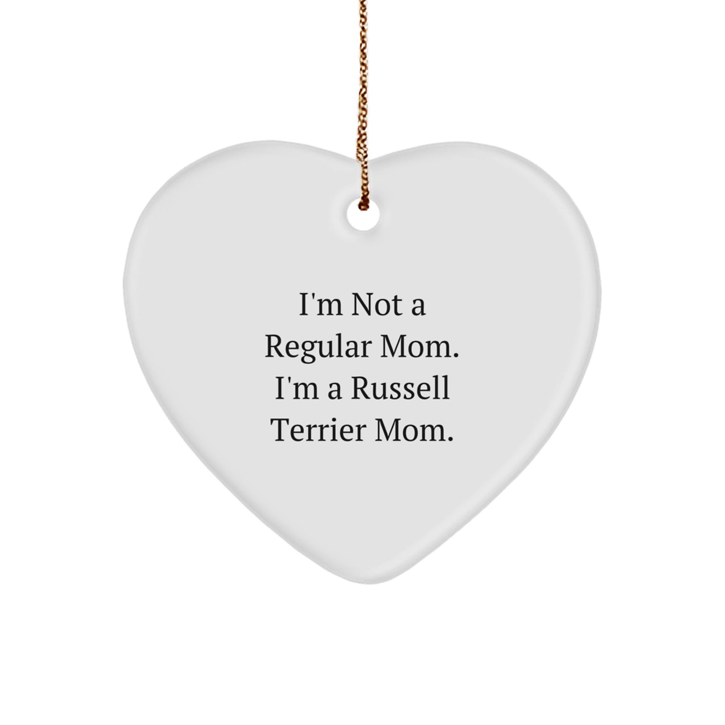Funny Russell Terrier Dog Mom Heart Ornament Gifts from Family Christmas Unique Presents for Russell Terrier Dog Lover Russell Terrier Dog Owners - Image 1