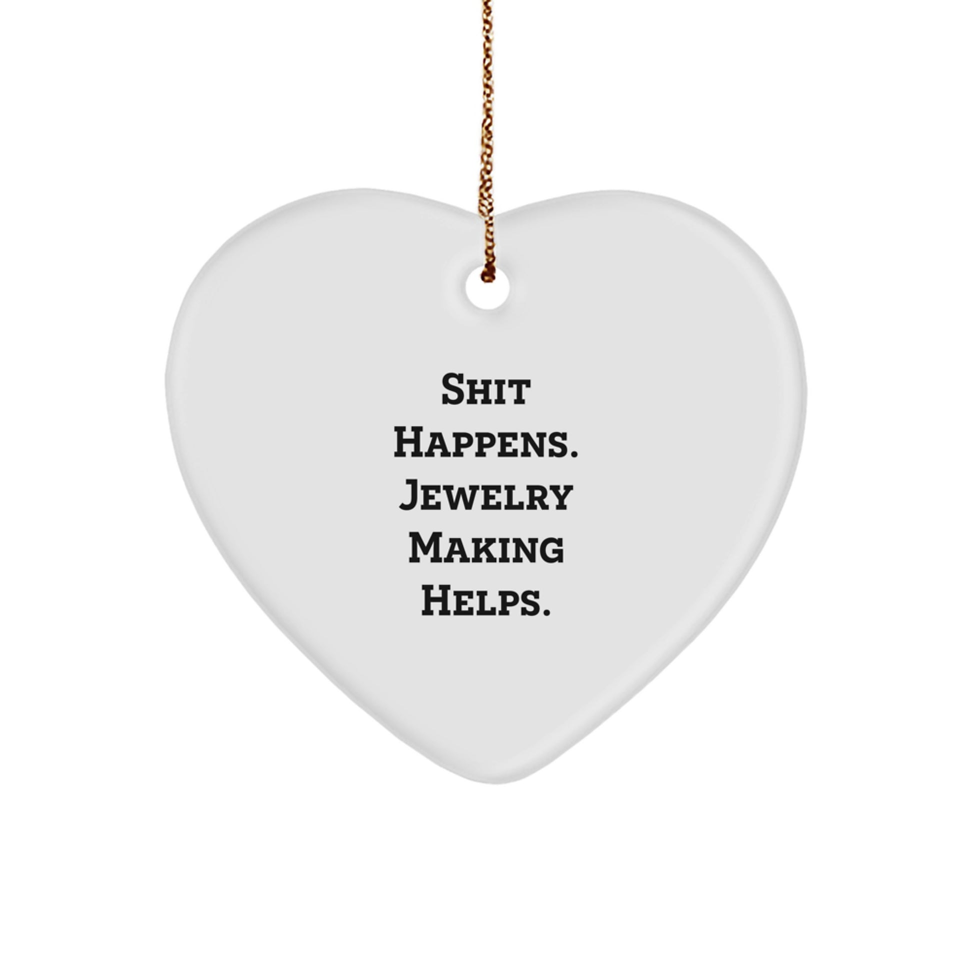 Funny Jewelry Making Gifts for Women, Heart Ornament from Friends, Men, Family, Christmas Unique Presents - Image 1