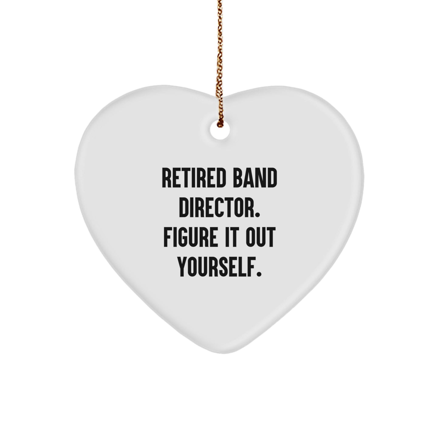 Band Director Heart Christmas Ornament Keepsake for Him Gift - Retired - Image 1