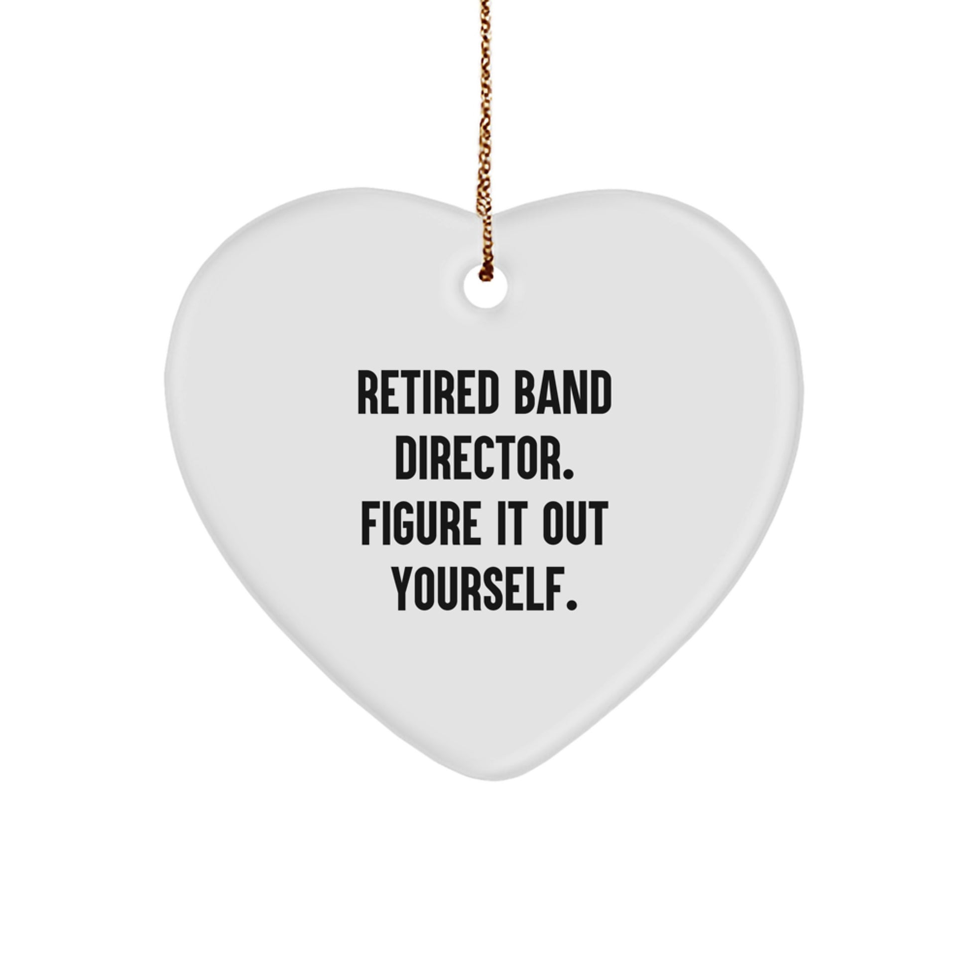 Band Director Heart Christmas Ornament Keepsake for Him Gift - Retired - Image 1