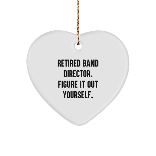 Band Director Heart Christmas Ornament Keepsake for Him Gift - Retired - Image 1