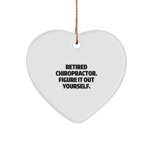 Funny Quote Chiropractor Heart Ornament Gifts from Men to Chiropractor Friends, Christmas Unique Gifts - Image 1