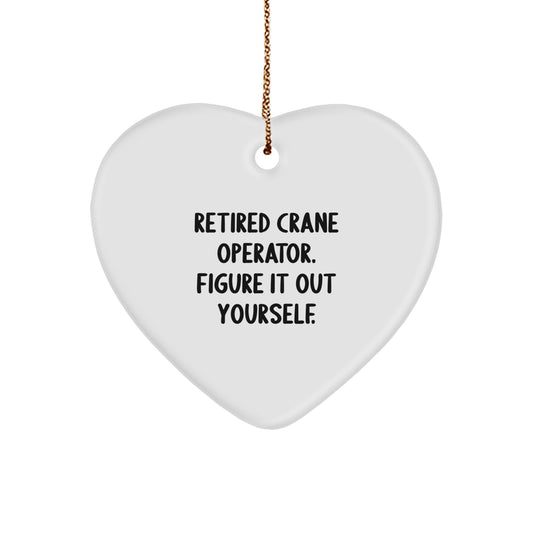 For Him Retired Crane Operator Keepsake Christmas Ornament Gift - Image 1