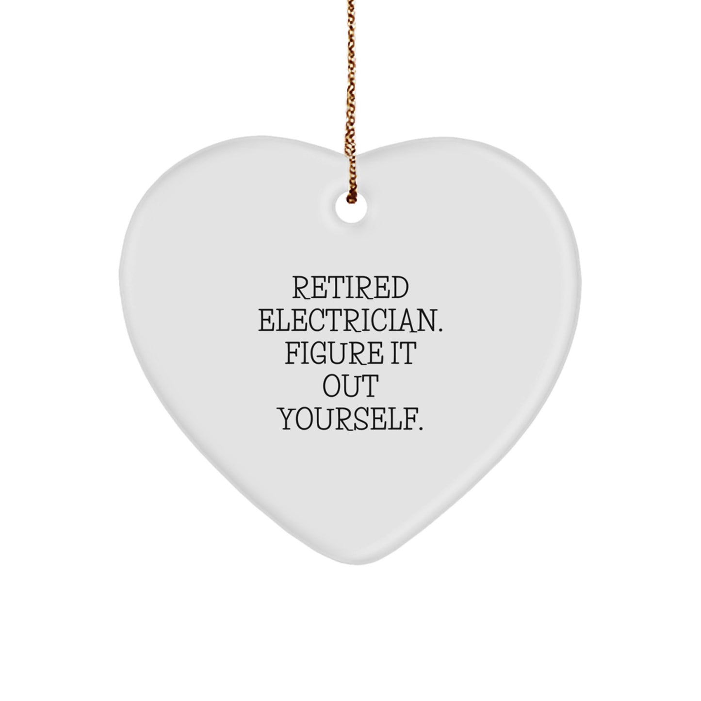 Funny Electrician Heart Ornament Gifts from Friends to Men at Christmas Unique - Image 1