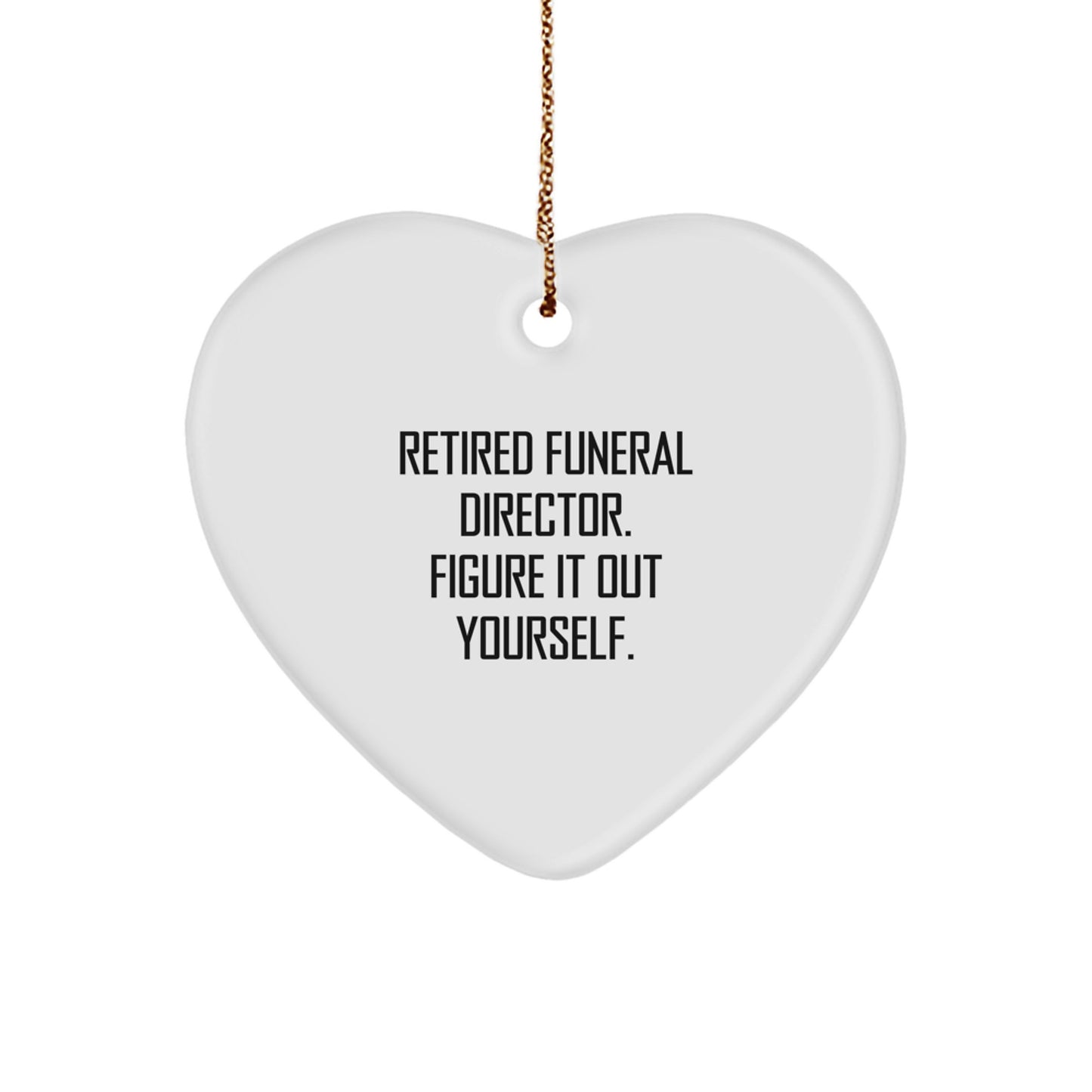 Funny Funeral Director Heart Ornament Gifts from Men, Women, Friends, and Family for Christmas Unique Presents to Funeral Directors - Image 1