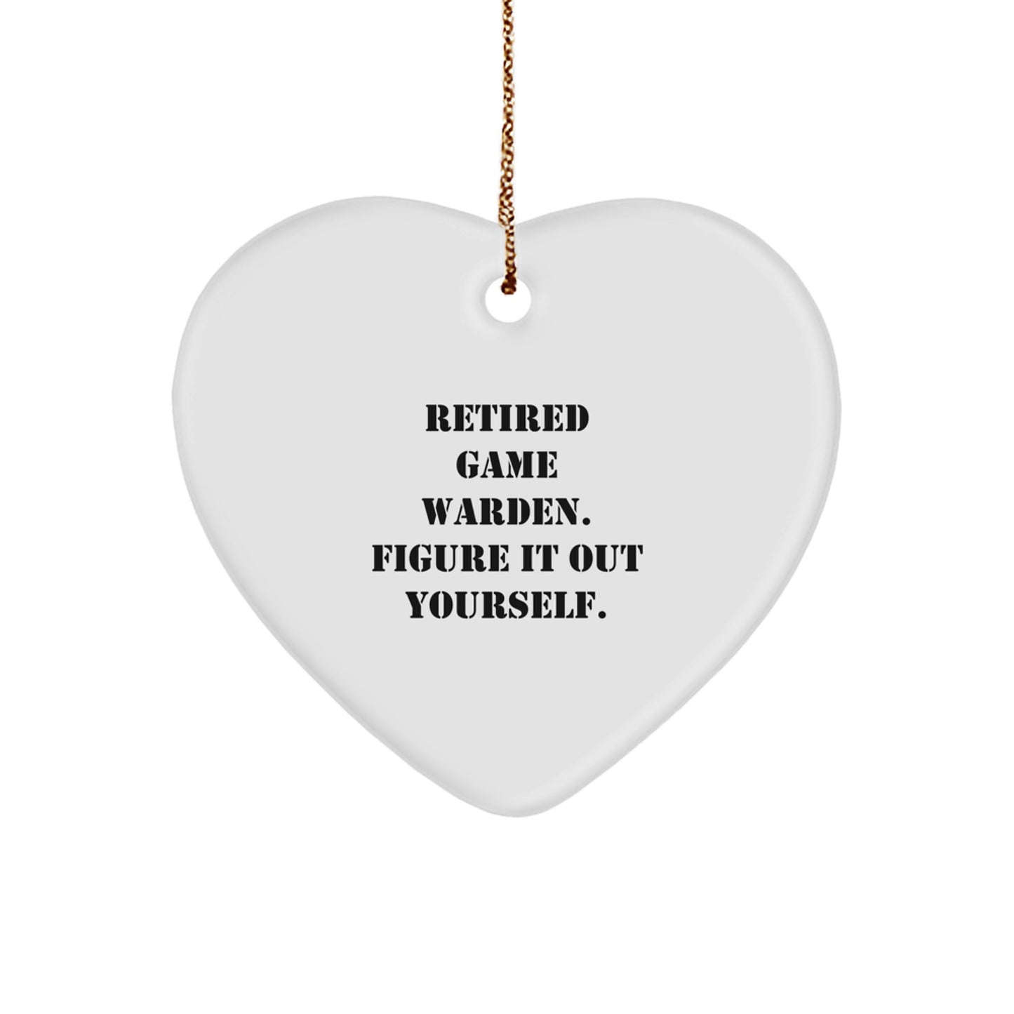 Durable White Heart Christmas Ornament for Coworkers - Game Warden Gift - Image 1