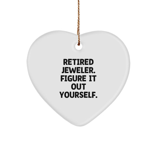 Christmas Ornament Gift for Family - Retired Jeweler, Figure It Out - Image 1