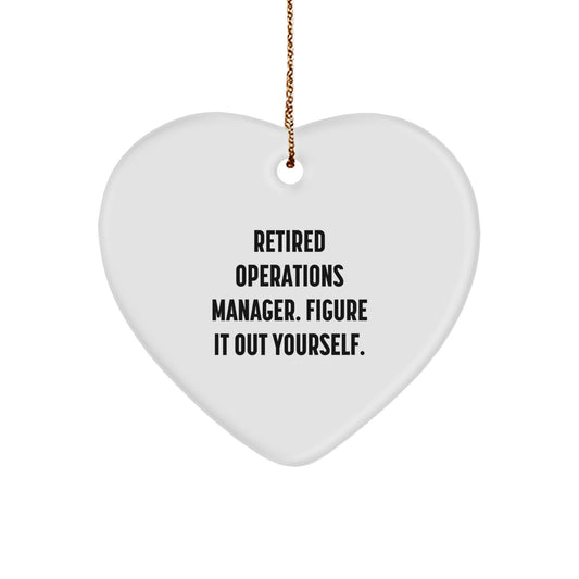 Funny Operations Manager Heart Ornament Gifts from Mom - Unique Christmas Unique Gifts for Operations Manager Men Women Friends Family Coworkers - Image 1