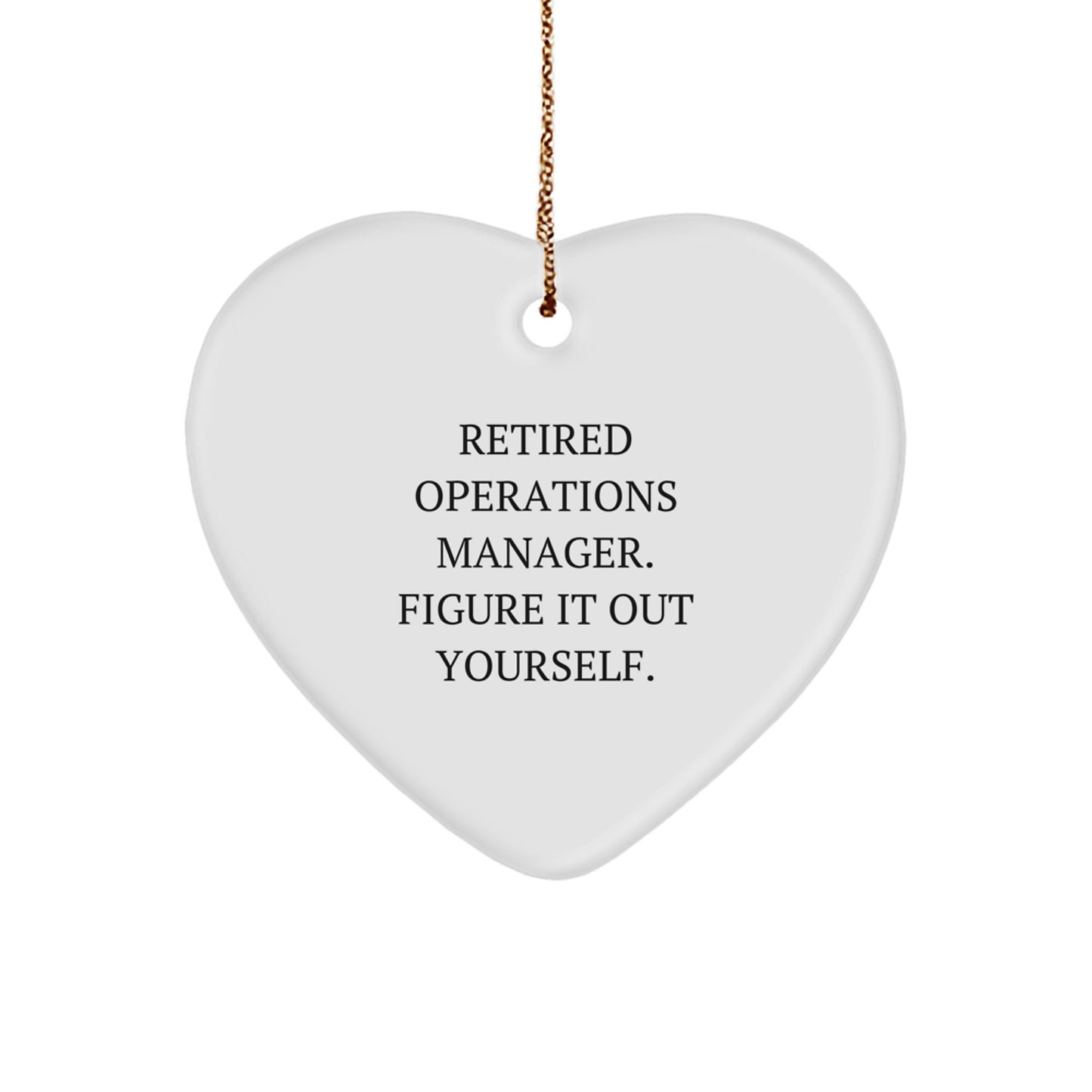 Funny Operations Manager Gifts from Men to Operations Manager - Heart Ornament for Christmas Unique Gifts - Image 1