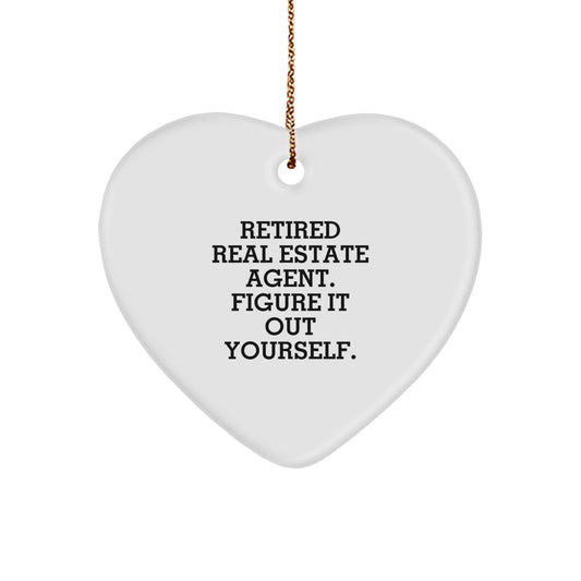 Funny Heart Ornament Gifts from Real Estate Agent Friends for Men and Women - Image 1